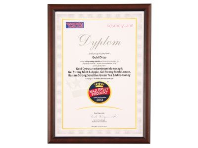 The Best Product – Consumers’ Choice 2013” Bronze Medal for the line of GOLD CYTRUS washing-up products with vitamins: