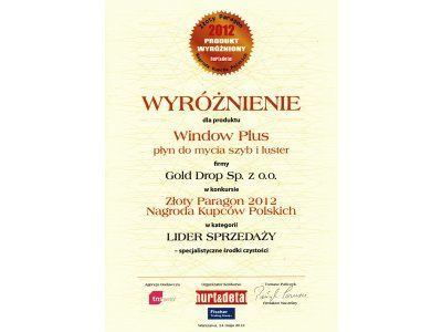Złoty Paragon (Golden Receipt) 2012 contest for Window Plus