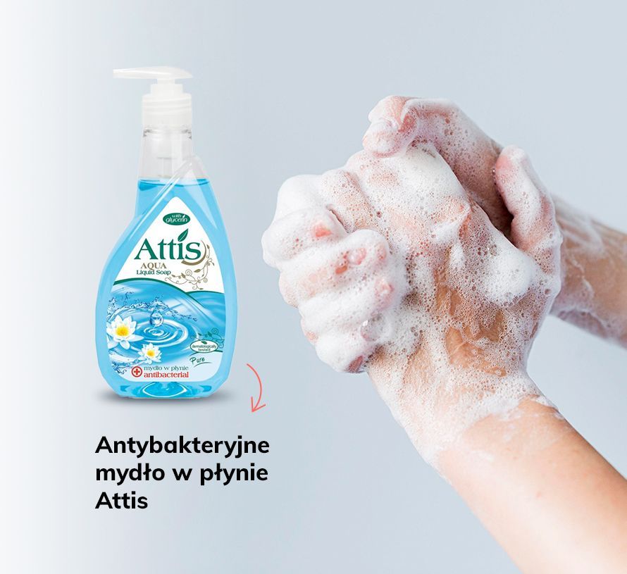 Antybakteryjne mydło w płynie Attis