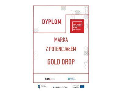 Firma Gold Drop została zidentyfikowana jako marka z potencjałem i znalazła się na Mapie Marek regionu Małopolska Projekt ma na celu wzmocnienie rodzimych marek a następnie wsparcie promocyjne w Polsce i zagranicą. Wyróżnienie to firma otrzymała od Stowar