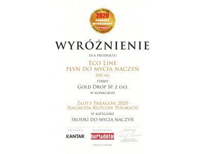 Ocenenie v súťaži Zlatý bloček 2020 Cena poľských kupcov pre Eco Line