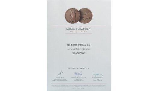 Medal Europejski dla Window Plus!